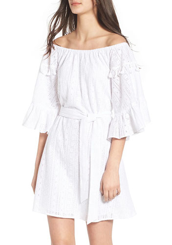 Celia Peasant Off the Shoulder Dress