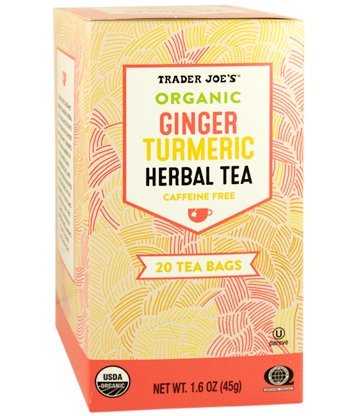 Trader Joes Organic Ginger Turmeric Herbal Tea 20 envelopes each