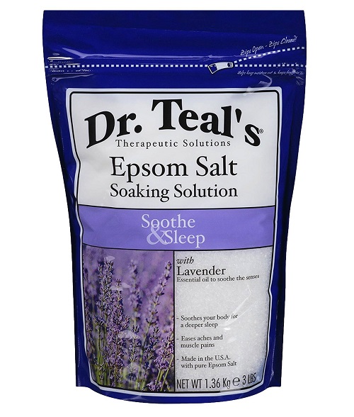 dr teals epsom salt soothe and sleep lavender soaking solution 48oz