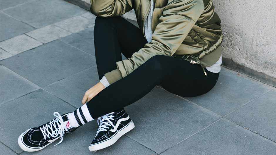 Cute Red and White Flannel Style Sports Leggings 