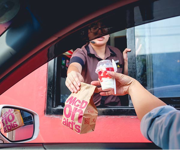 mcdonalds drive thru window