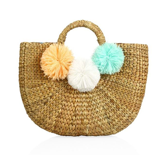 JADEtribe 3 Pom Basket Tote