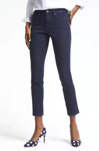 banana republic zero gravity dark wash ankle jean