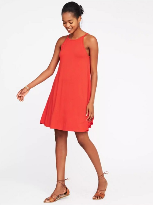 old navy high neck swing dress