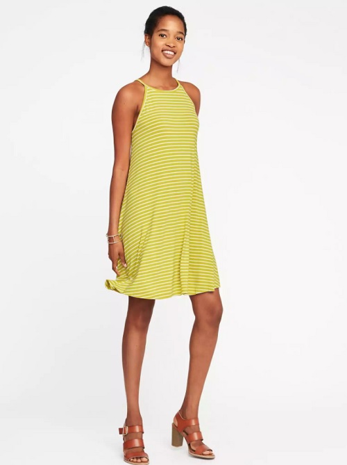 high neck swing dress old navy