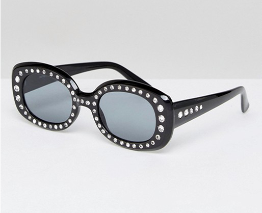 ASOS 90's Square Embellished Sunglasses