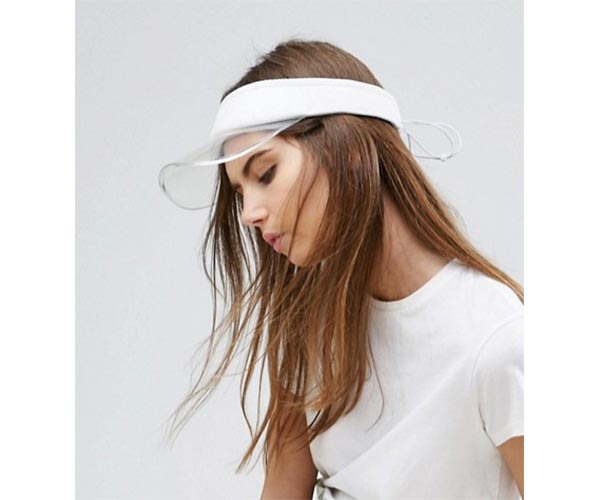 asks clear brim visor hat