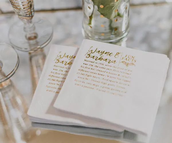 6. Personalized Details Cocktail napkins