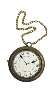 Clock necklace costume jewelry