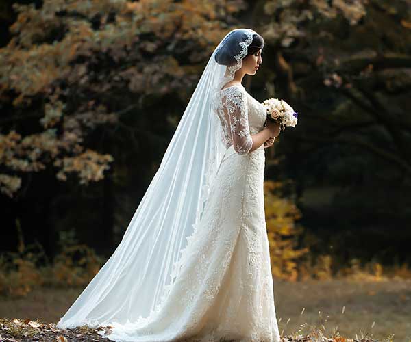 Bride in dress