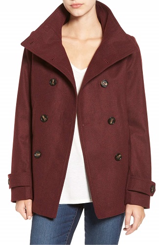 oxblood peacoat