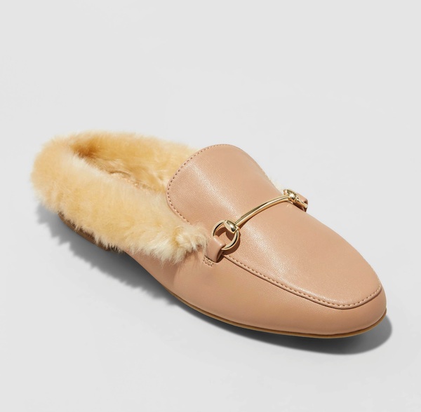 target loafers with fur