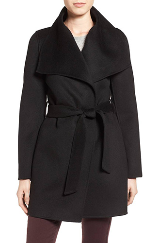 Ella Belted Double Face Wool Blend Wrap Coat