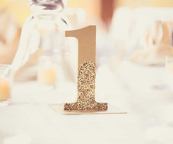 Glitter Table Number