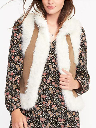 Faux-Fur Shearling Vest for Women