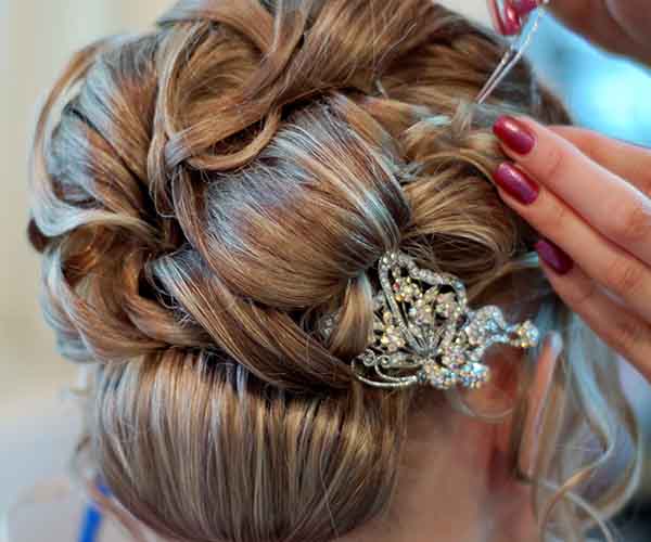 Broach in hair