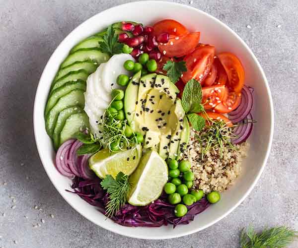 small plate with salad