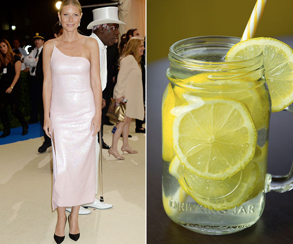 gwyneth paltrow water with lemon