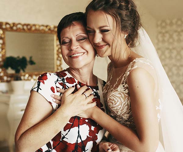 Bride with mom