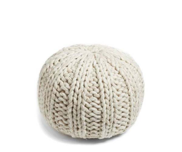 treasure and bond chunky knit pouf