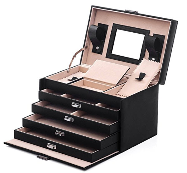 songmics black jewelry box