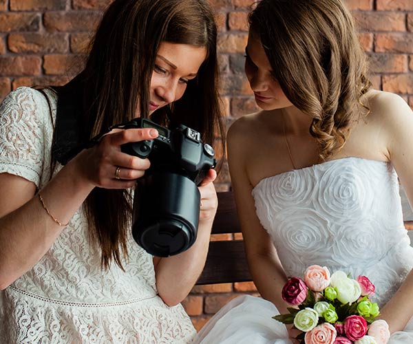 Photographer with woman