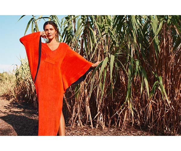 splendid missoni orange caftan