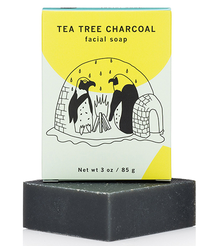 meow meow tweet tea tree charcoal facial bar