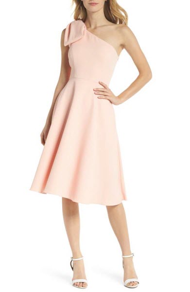 gal meets glam one shoulder pink dress