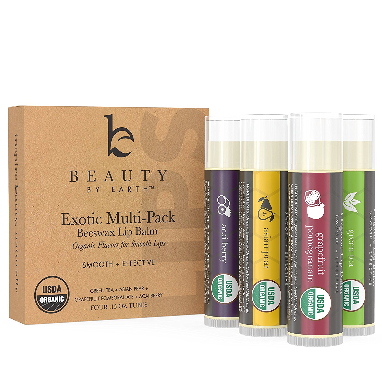 beauty by earth lip balms