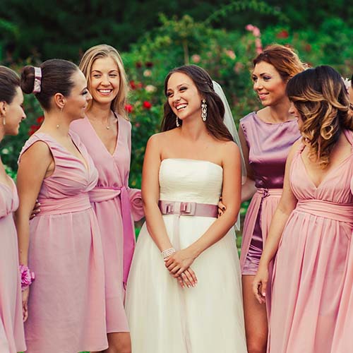 Bride and Bridesmaids