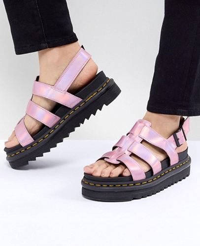 dr martens holographic sandals