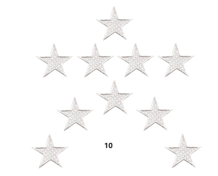 star iron-on patches