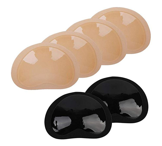 Bra Pads Inserts Lift Breast Inserts Breathable Push Up Sticky Silicone Bra  Cups at  Women's Clothing store