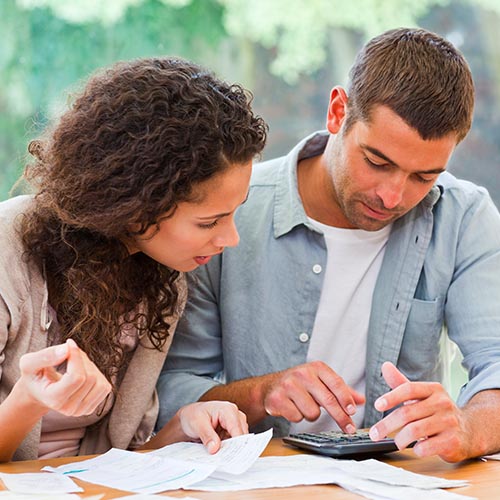 Couple going over budget