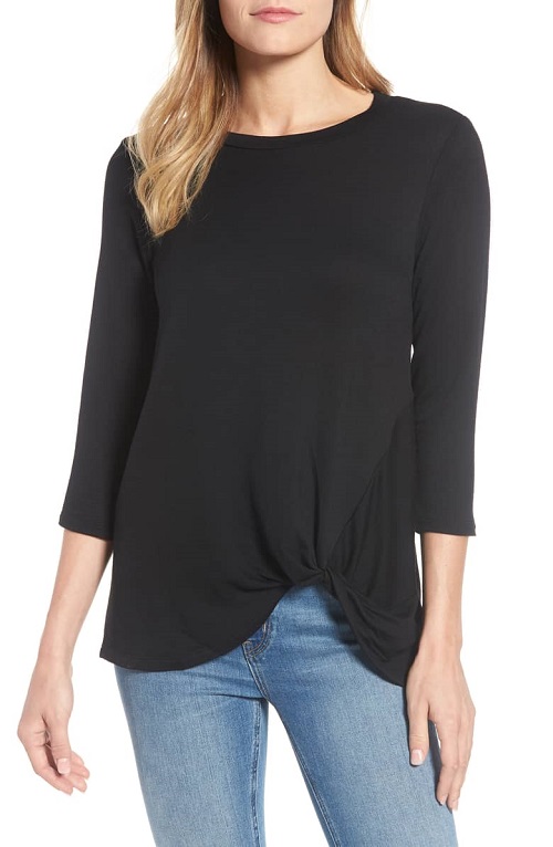 Every Woman Should Own This Flattering Twist Hem Top For Fall - SHEfinds