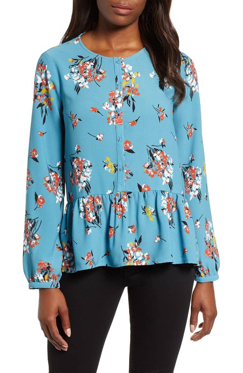 Psst! Nordstrom Just Put The Prettiest Peplum Blouse On Sale For Just ...