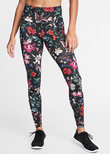 High-Rise Printed Compression Leggings for Women