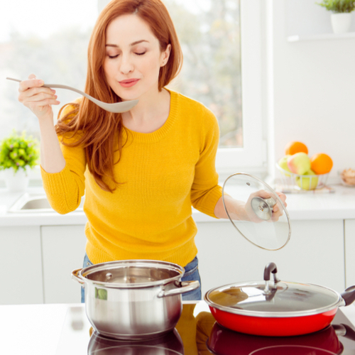 woman cooking