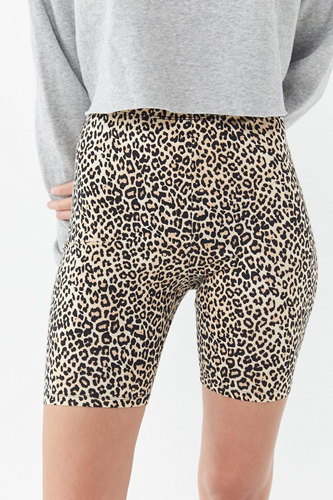 Motel Leopard Print Bike Shorts