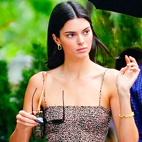Kendall Jenner Wears a Tiny Leopard Print Mini Dress in New York