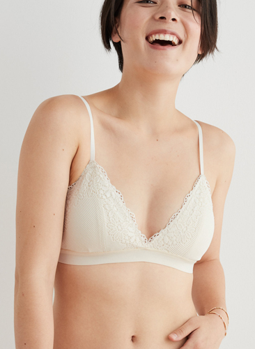 Aerie Ribbed Lace Padded Bralette