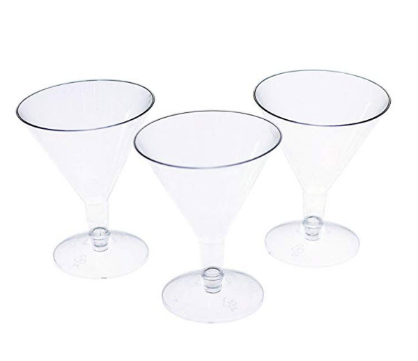 plastic cocktail glasses