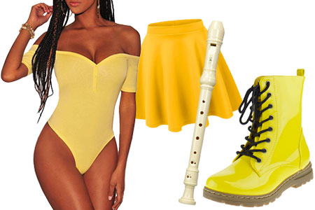 lizzo vmas good as hell performance yellow outfit halloween costume