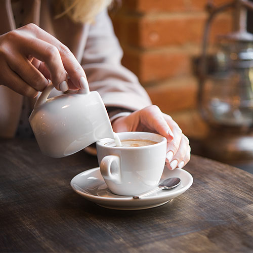 pouring coffee