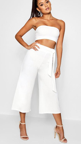 Tie Waist Culotte Co-Ord