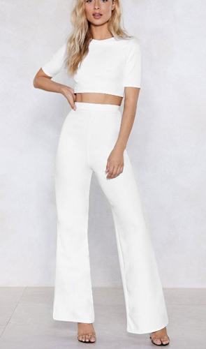 Crop Top and Pants Set