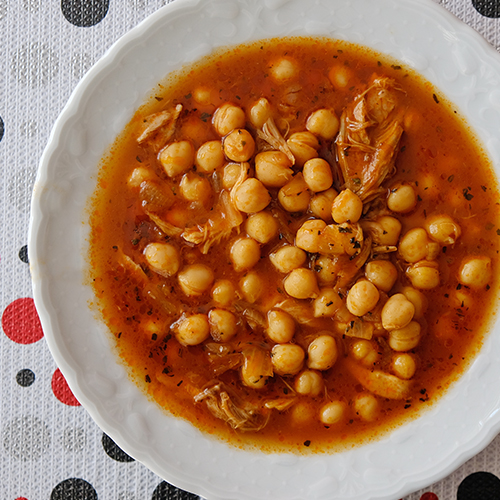 Slow-Cooker Mediterranean Chicken & Chickpea Soup