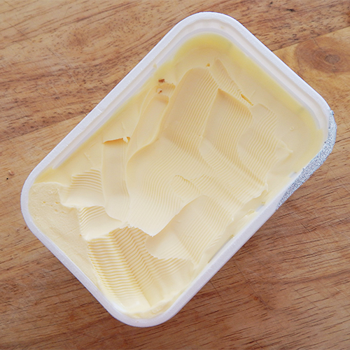 A tub of margarine.