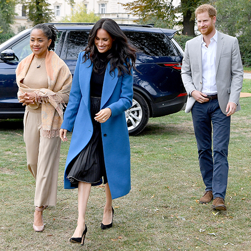 Meghan Markle and Prince Harry with Doria Ragland